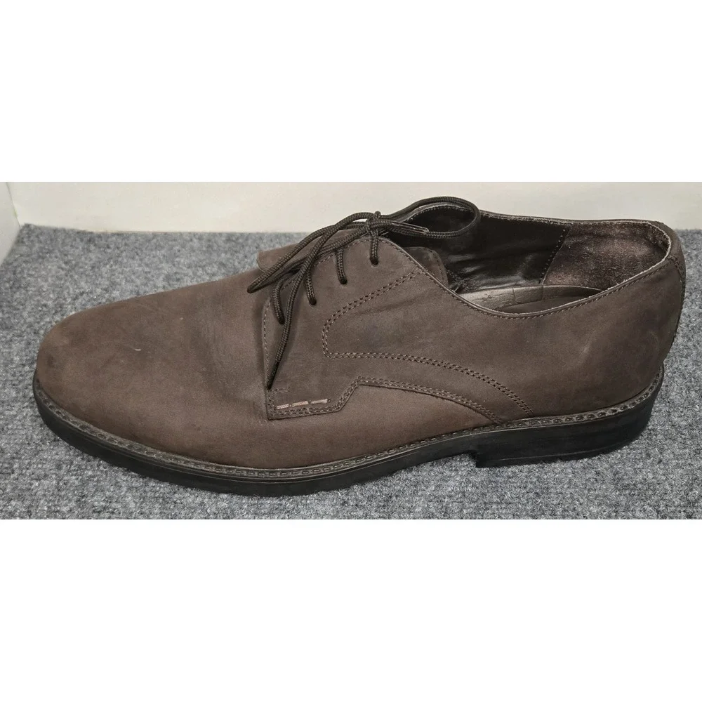 Nunn Bush Dress Shoes Mens 14 M Cam Moc Toe‎ Oxford Brown Leather Lace Up 301173